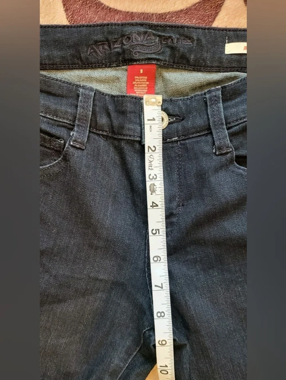 Arizona Jeans Blue Dark Wash Denim Jegging Stretch Mid Rise 5-Pocket NWOT